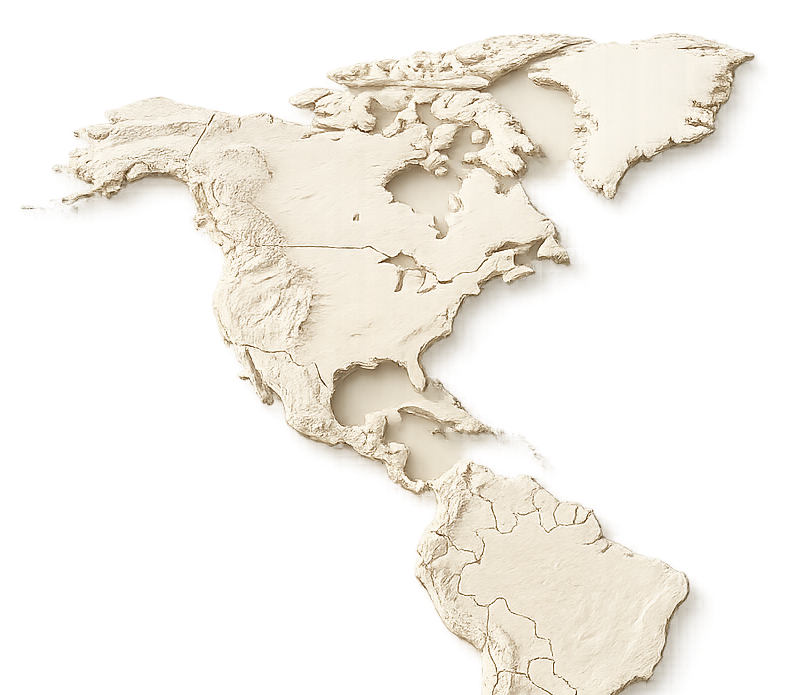 Map of the Americas